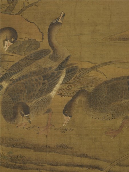 宋人寒塘群雁圖　軸