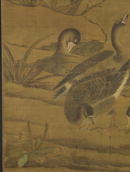 宋人寒塘群雁圖　軸