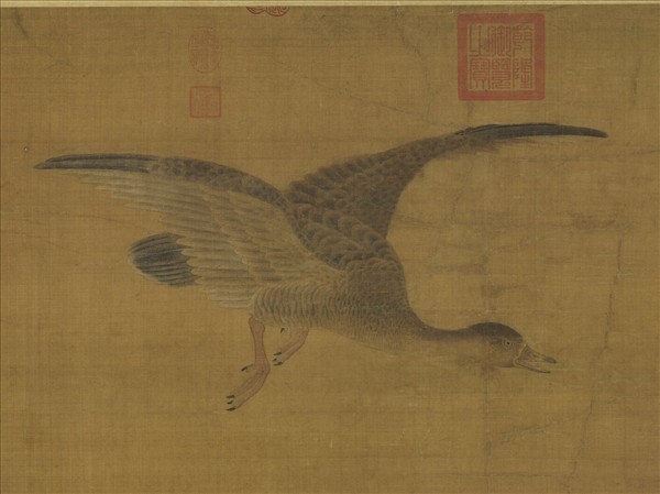 宋人寒塘群雁圖　軸