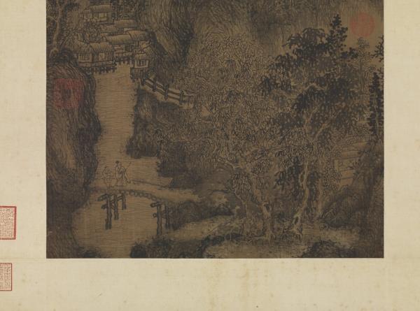 元王蒙深林疊嶂　軸