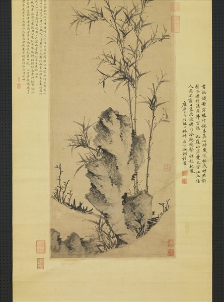 元方厓墨竹　軸