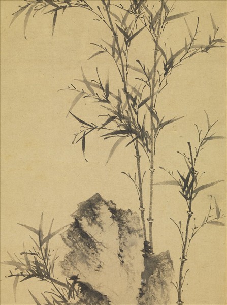 元方厓墨竹　軸