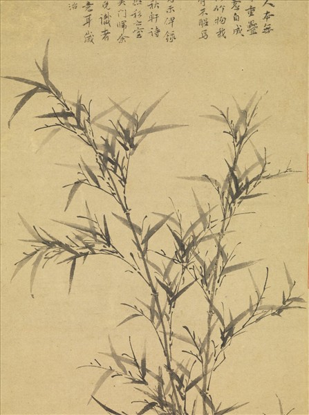 元方厓墨竹　軸