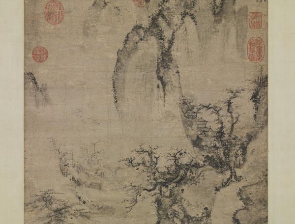 元人春山圖　軸