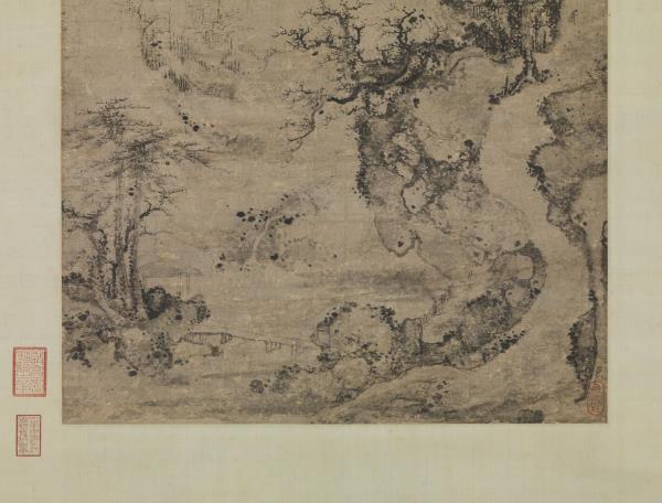 元人春山圖　軸