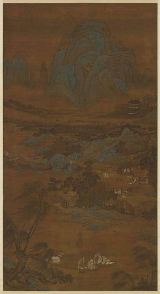 元人漁莊秋色　軸