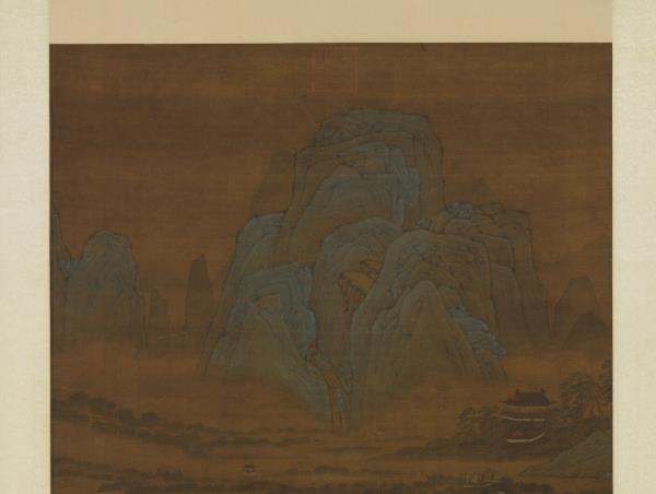 元人漁莊秋色　軸