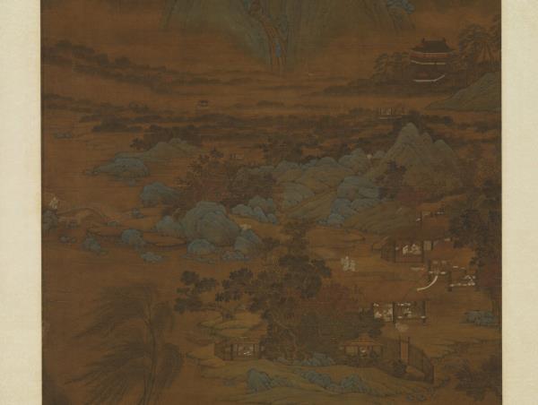 元人漁莊秋色　軸