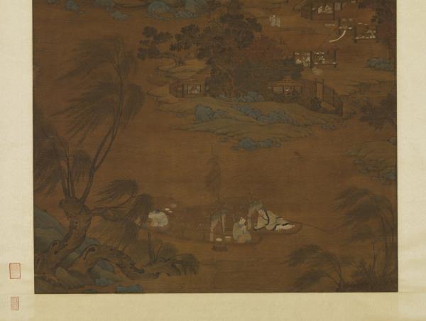 元人漁莊秋色　軸