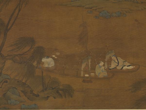 元人漁莊秋色　軸