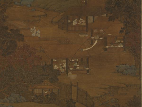 元人漁莊秋色　軸