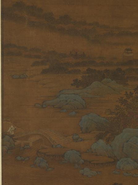 元人漁莊秋色　軸