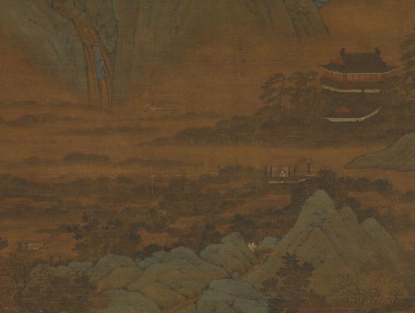 元人漁莊秋色　軸