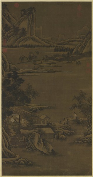 元人畫雪景　軸