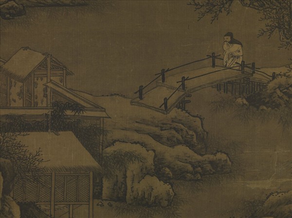 元人畫雪景　軸