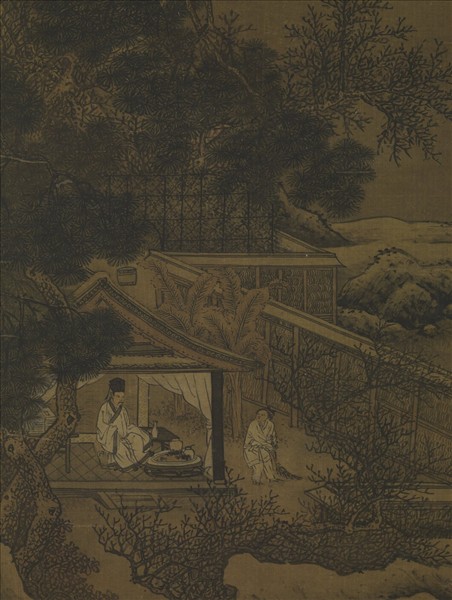 元人畫雪景　軸