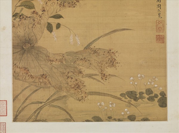 明周之冕畫葡萄松鼠　軸