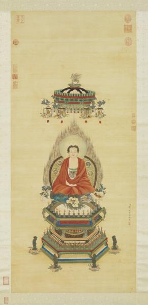 清鄒一桂畫佛像　軸