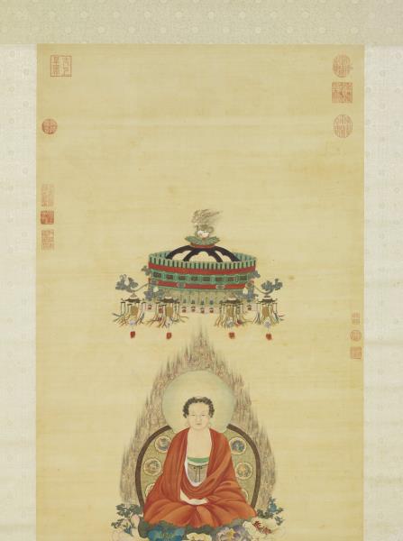 清鄒一桂畫佛像　軸