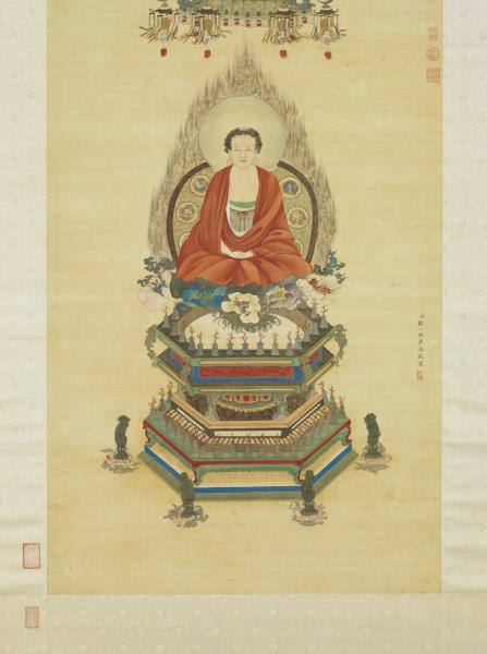 清鄒一桂畫佛像　軸