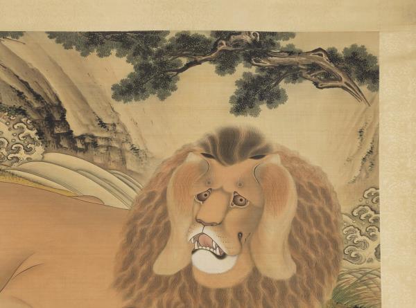 清劉九德畫狻猊　軸