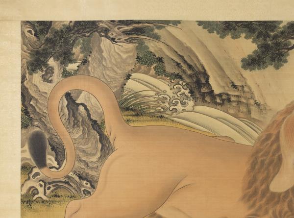 清劉九德畫狻猊　軸