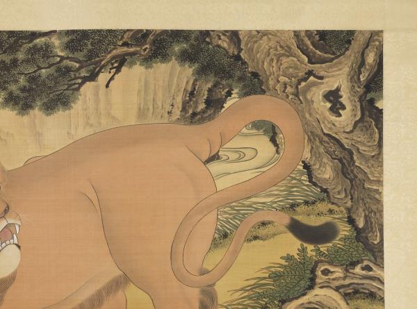 清劉九德畫狻猊　軸