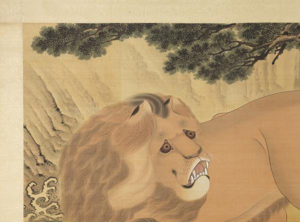 清劉九德畫狻猊　軸