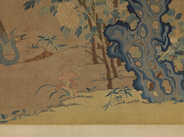 宋緙絲孔雀圖　軸