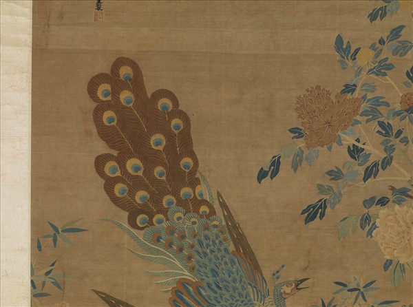 宋緙絲孔雀圖　軸