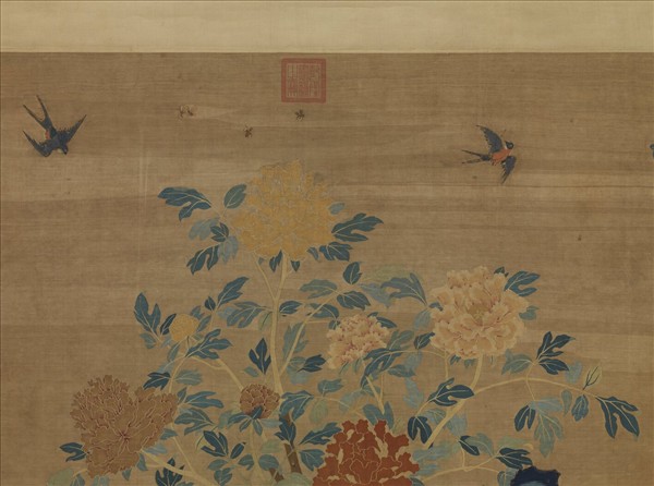 宋緙絲孔雀圖　軸