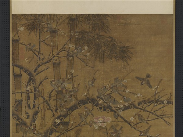 元人歲朝百爵　軸