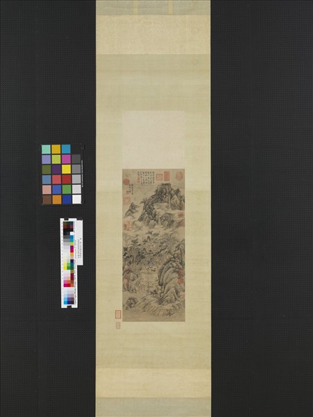 元陶復初畫秋林小隱　軸