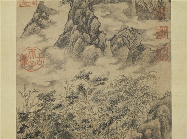 元陶復初畫秋林小隱　軸