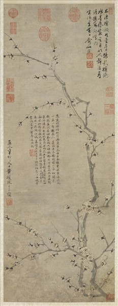 元陳立善墨梅　軸