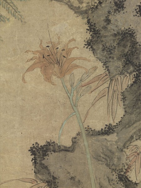 元陸廣五瑞圖　軸