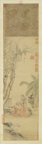 元張渥彌陀佛像　軸