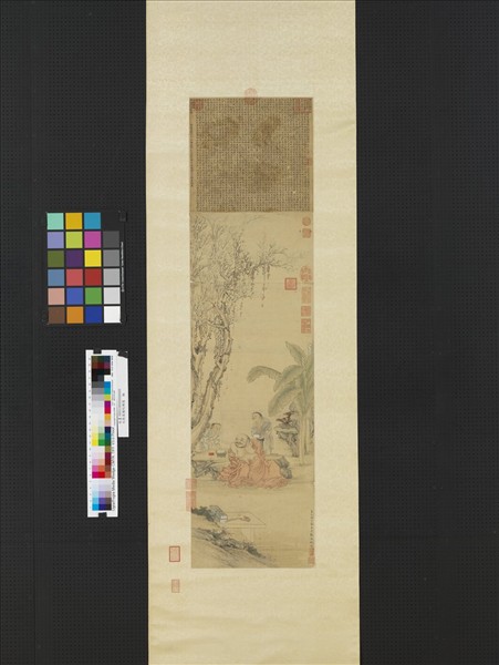 元張渥彌陀佛像　軸