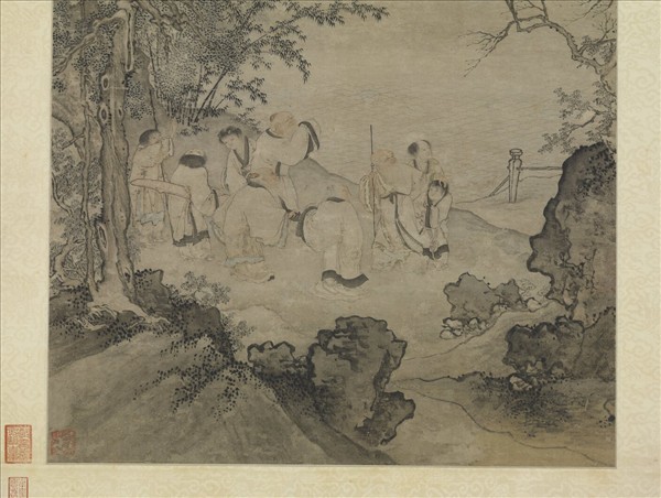 元張渥瑤池仙慶　軸