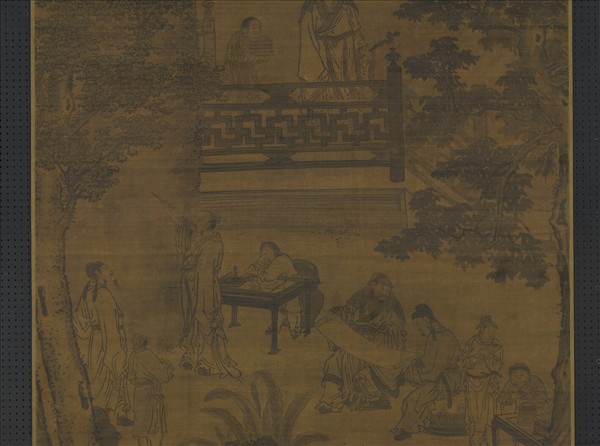 元人畫秋庭書壁　軸