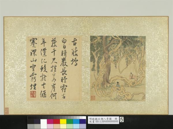 明錢穀石湖八景圖　冊　古藤塢