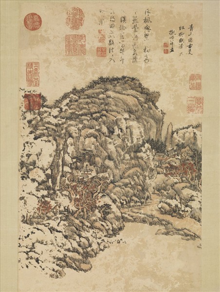 清王原祁畫山水　軸