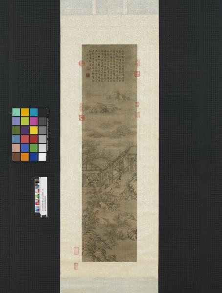 清董邦達繪御筆范成大分歲詞　軸