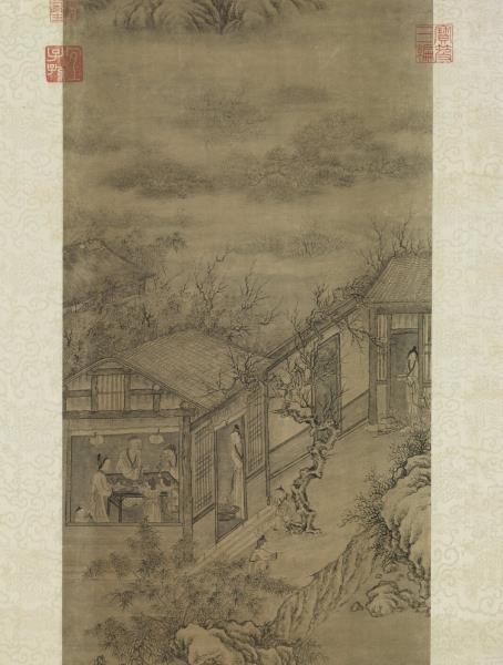 清董邦達繪御筆范成大分歲詞　軸