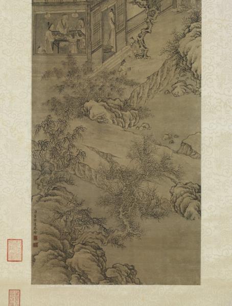 清董邦達繪御筆范成大分歲詞　軸