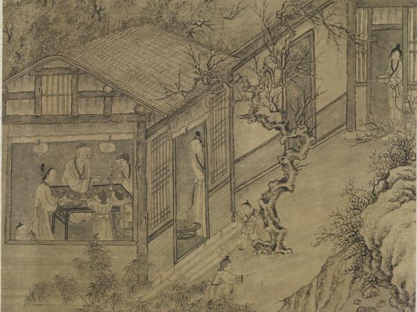 清董邦達繪御筆范成大分歲詞　軸