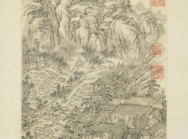 清董邦達繪樂志論高宗臨樂志論文　軸