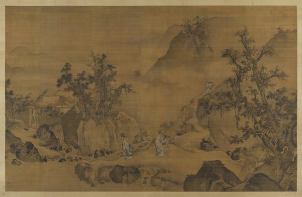 明王世昌俯瞰激流圖　軸