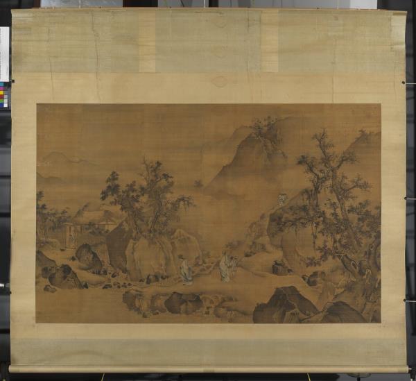 明王世昌俯瞰激流圖　軸