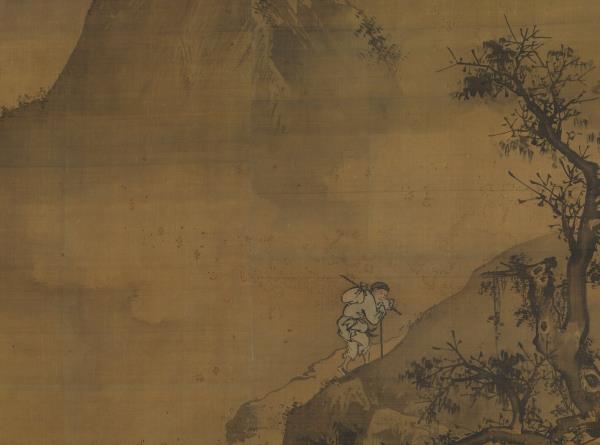 明王世昌俯瞰激流圖　軸